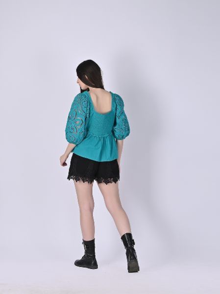 Womens Emilia Cutwork Blouse