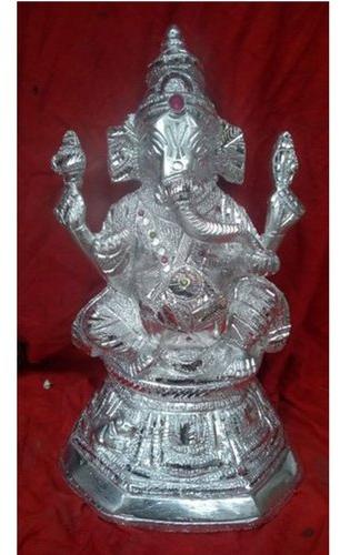 White Metal Ganesh Statue