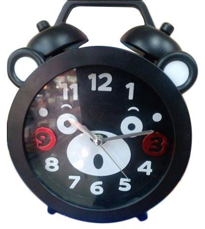 Micky Mouse Plastic Analog Table Clock, Color : Black