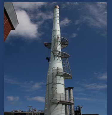 Quality Tech Cylinder Cement Polished industrial chimney, Color : Grey