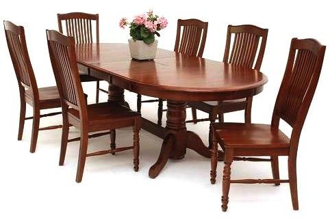 6 Seater Wooden Dining Table Set