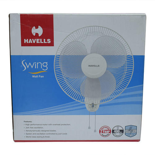 Electric Wall Fan, Power : Wattage: 35W