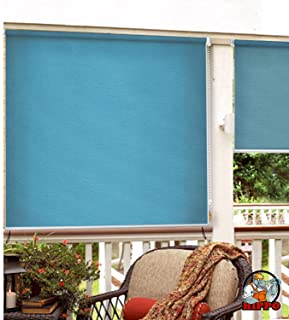 Light Blue Waterproof Chick Blinds, for Window Use, Technics : Machine Made