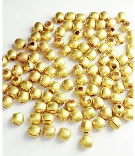 Brass Round Beads, Color : Golden
