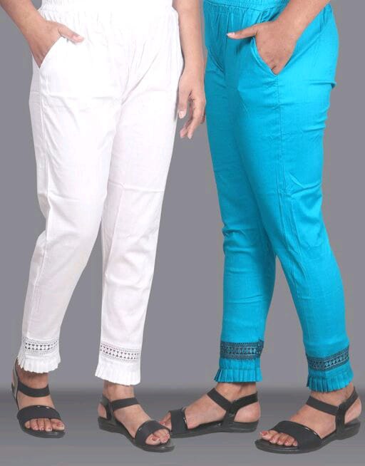 Blue Ladies Cotton Designer Checks Pant at Best Price in Mumbai  Wama  Trendz