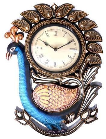 Designer Antique Peacock Clock