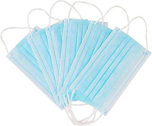 AKR PP Non woven fabric fabric Surgical Face Mask, for Medical Purpose, Color : Blue