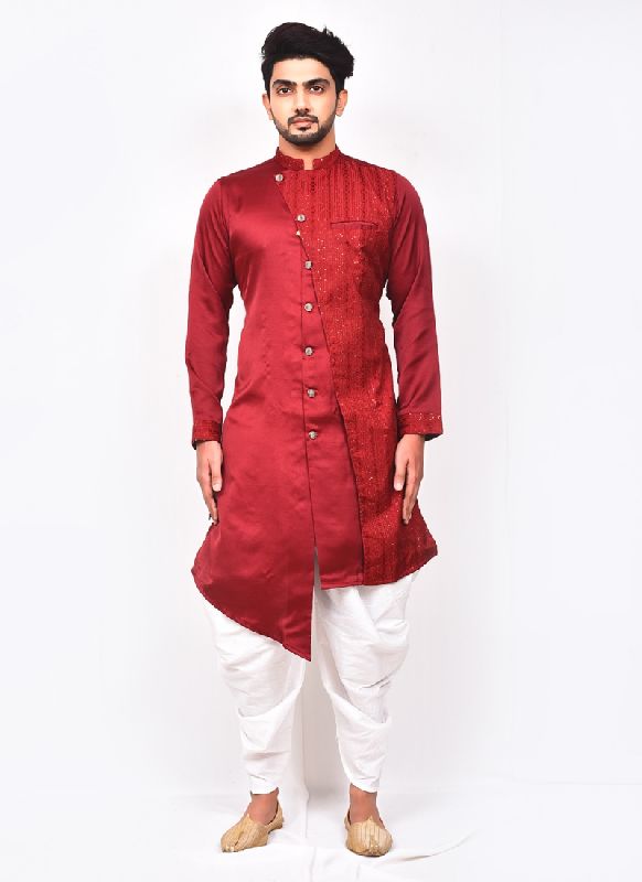 Art Silk Embroidered Indo Western