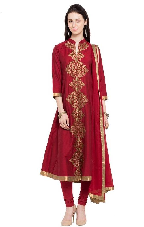 Cotton Embroidered Anarkali Salwar Suit, Occasion : Engagement,  Mehndi,  Party,  Reception