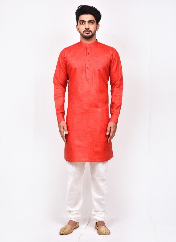 Cotton Silk Kurta Pyjama, Occasion : Engagement,  Ceremonial,  Mehndi,  Party