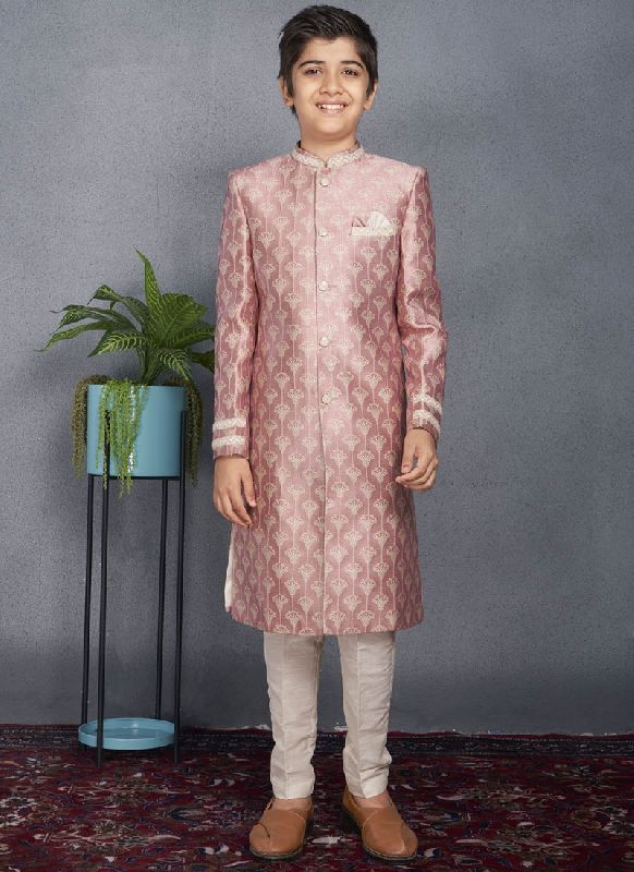 Kids Brocade Sherwani, Occasion : Engagement,  Festival,  Mehndi,  Party