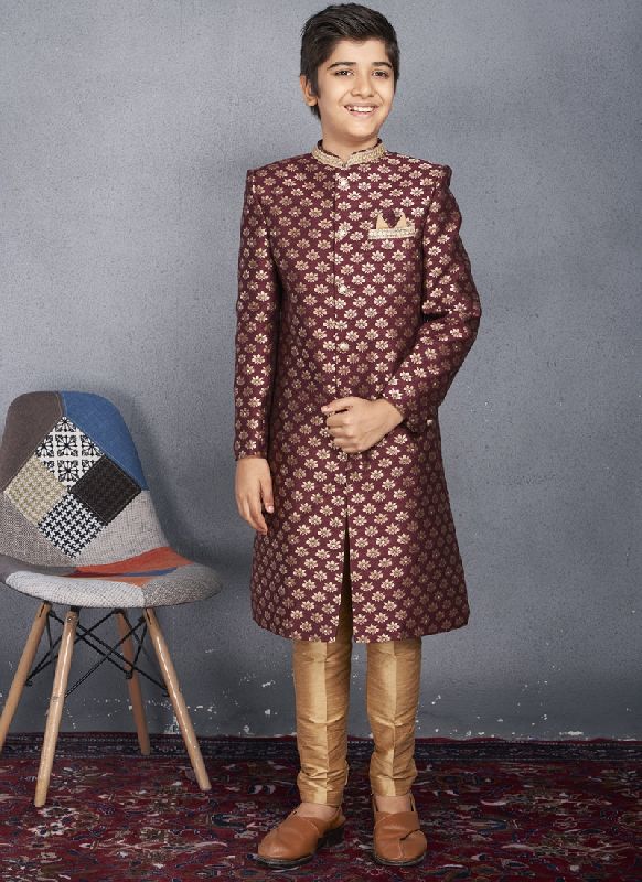 Kids Embroidered Sherwani