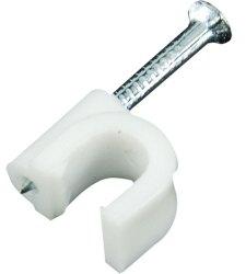 Circle Nail Cable Clips, Color : White