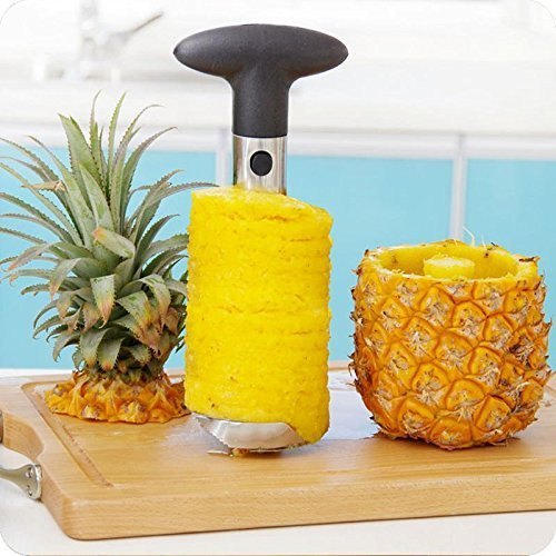Stainless Steel Pineapple Cutter, Color : yellow