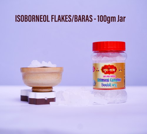 100 gm Isoborneol Flakes Jar, for Religious, Worship, Shape : Round