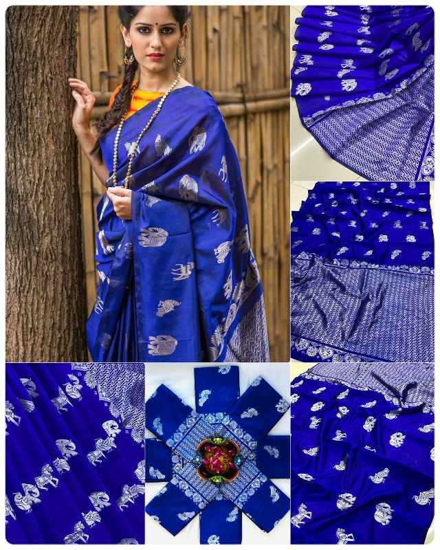 Zari Work Silk Traditional South Indian Half Saree at Rs 600/piece in Surat