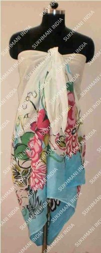 Rayon Printed Beach Sarongs, Size : 100x180 CM