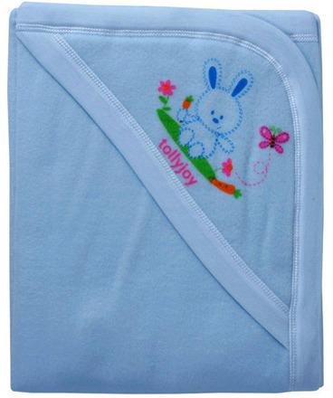 Naman Milled Wool Embroidered Baby Hooded Blanket, Technics : Machine Made