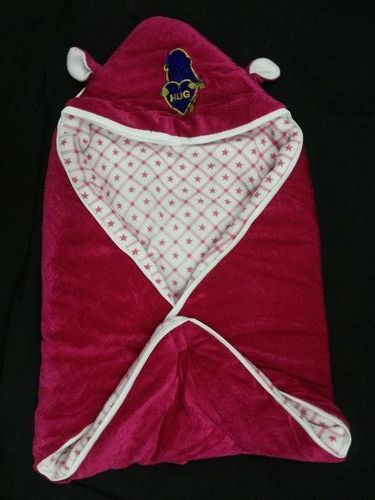 Naman Plain Jacquard Baby Hooded Blanket, Size : Standard