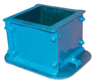 Square Metal Polished Cube Mould, for Construction Testing Labs, Color : Blue