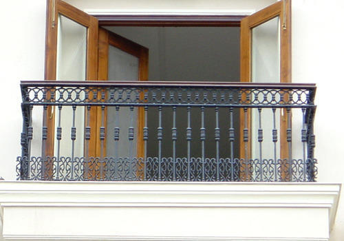 Aluminium Cast Iron Balcony Grills, Color : Silver