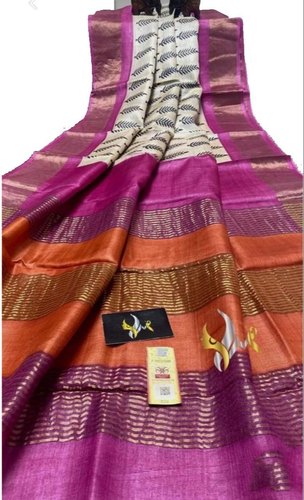 Printed Banarasi Silk Saree, Saree Length : 6.3 m (with blouse piece)
