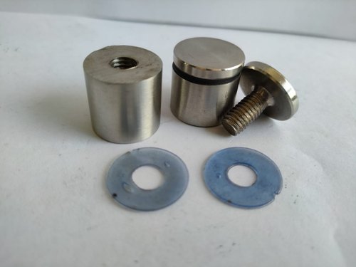 Stainless Steel Glass Stud, Color : Silver