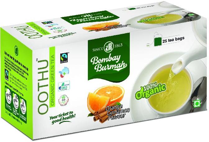 Oothu Organic Green Tea Bag - Cinnamon Orange