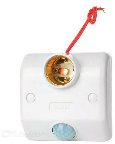 PIR Motion Sensor Lamp Holder, Color : White