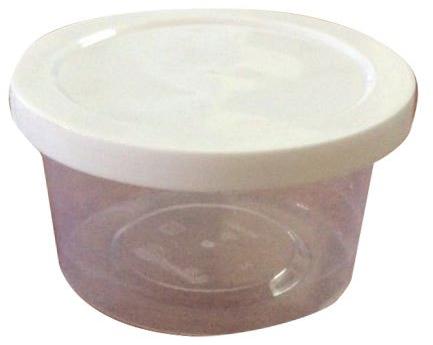 100 ml White Plastic Round Container