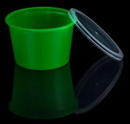 500 ml Green Plastic Round Container