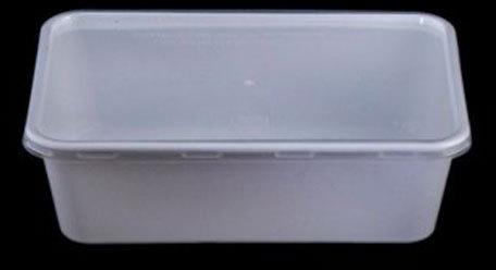 750 ml White Plastic Rectangle Container