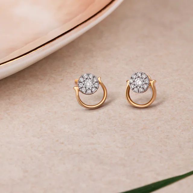 Polished Diamond Earrings, Certification : IGI Certified