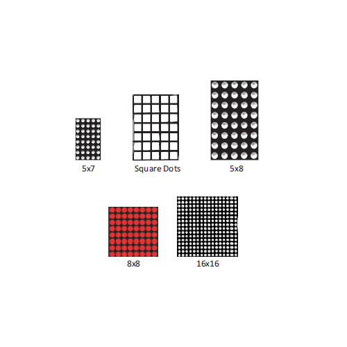 Square LED Dot Matrix Display, Color : Red, Green, Yellow, Orange, Blue, Pure Green, White