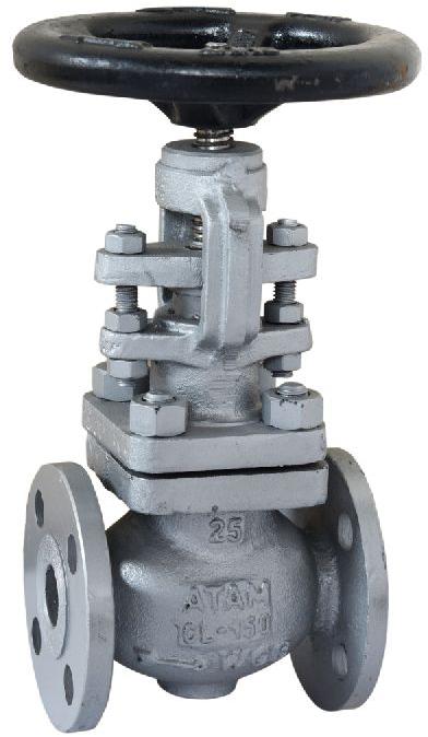 Cast Steel Automatic Globe Valve, Class-150, for Water Fitting, Overall Length : 6-10 Inch