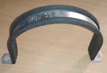 Stainless Steel U Clamp with Rubber, for Pipe Support, Feature : Good Quality, Long Life