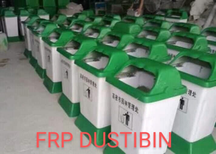 FRP Industrial Dustbin, Color : Green