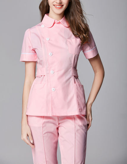 Stitched Half Sleeves Cotton Hospital Nurse Uniform, for Comfortable, Easily Washable, Gender : Unisex