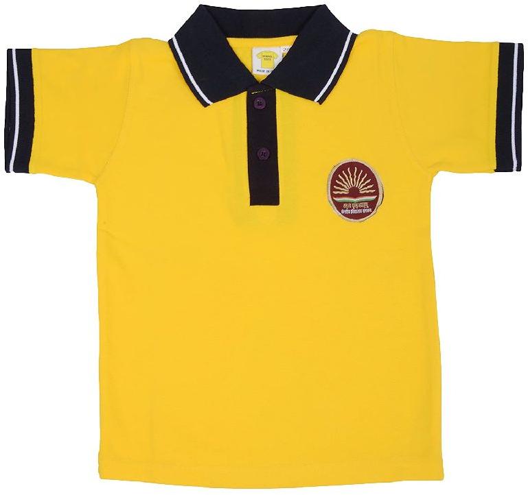 Plain Cotton School Uniform T-Shirt, Gender : Boys, Girls