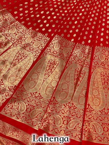 Banarasi Silk Lehenga, Occasion : Bridal Wear