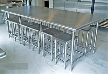 10 Seater Stainless Steel Dining Table