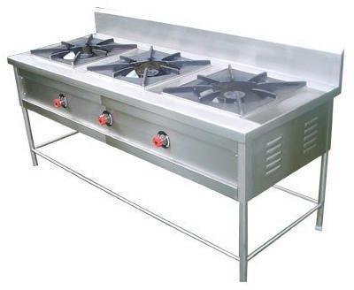 Commercial Three Burner Cooking Range