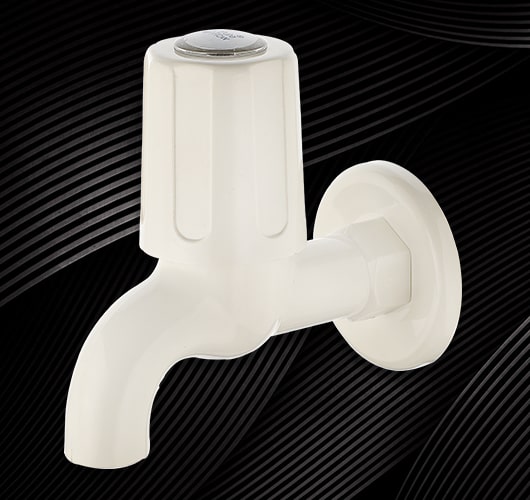 Polished Plastic Bib Cock, for Bathroom, Color : White