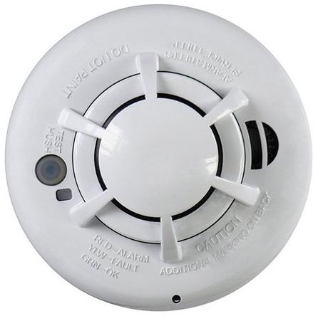 Plastic Wireless Smoke Detector, Color : White