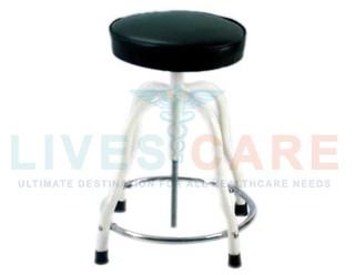 Livescare Cushioned Top Revolving Stool, for Clinic, Hospital