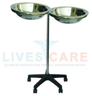 Livescare Double Wash Basin Stand, for Hospital