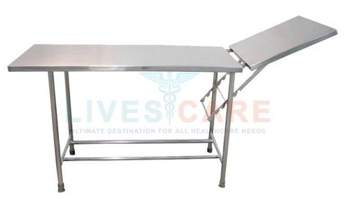 Examination Table (2 Section) - S.S., Color : Gray