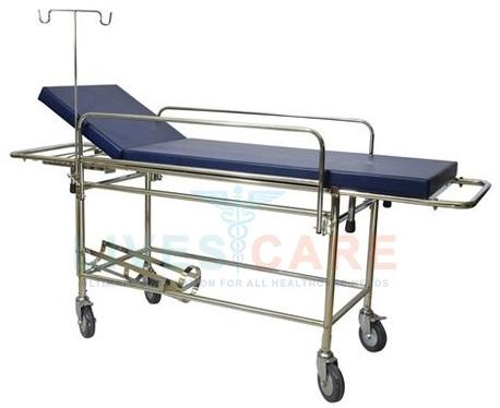 Easy Move Stainless Steel Patient Stretcher Trolley