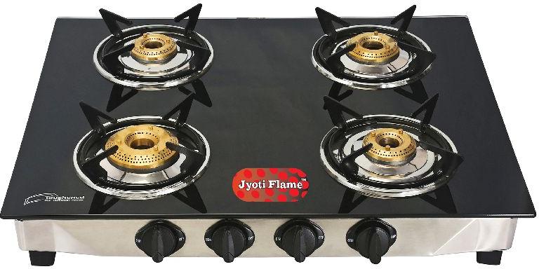 Glass Top 4 Burner Jumbo Gas Stove