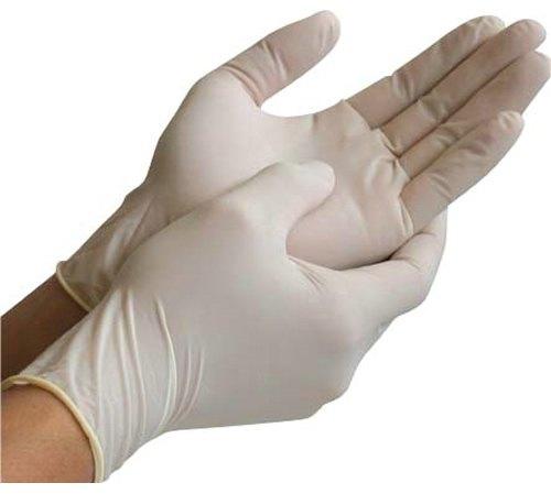 Latex examination gloves, Color : White
